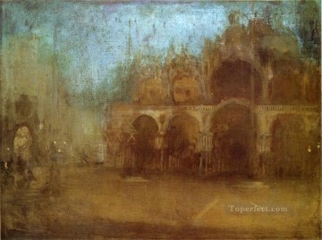 古典的なヴェネツィア Painting - ノクターン ブルー アンド ゴールド セント マークス ジェームス アボット マクニール ウィスラー ヴェネツィア